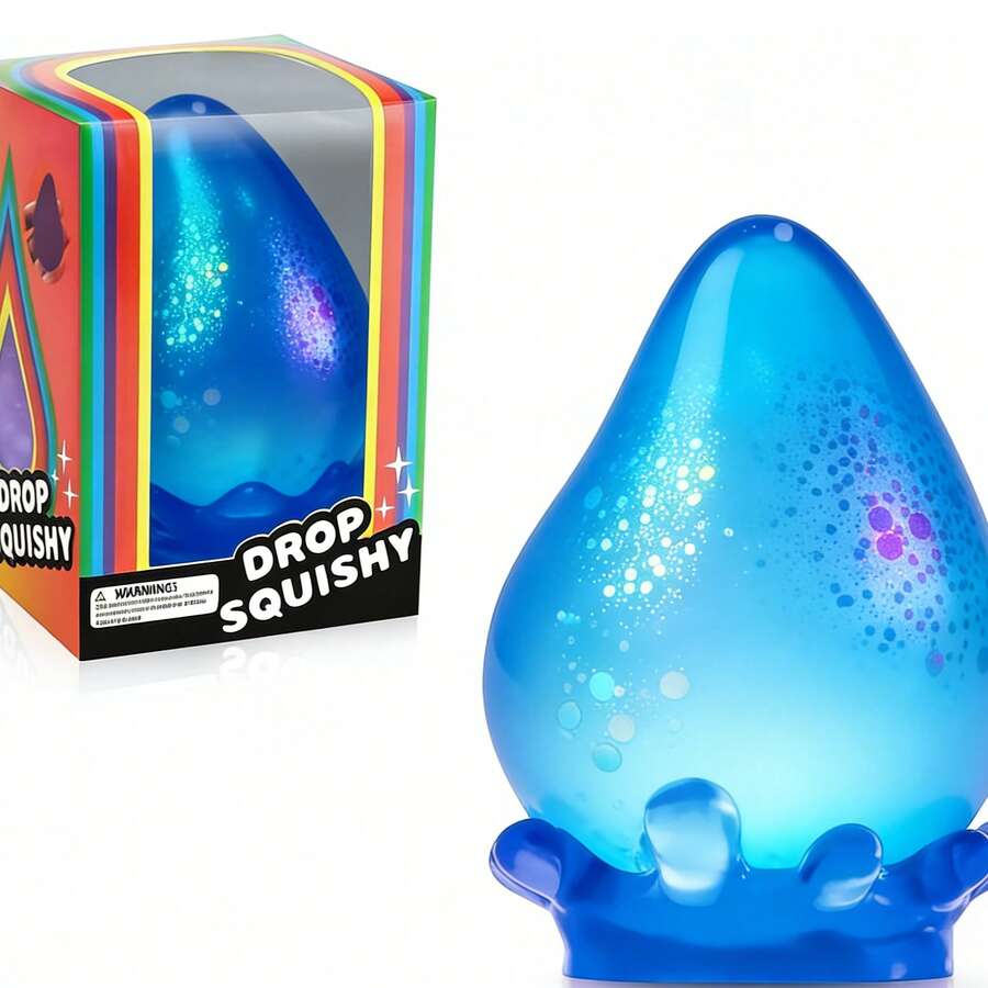 Stress Relieving Squishy Fidget Cube - Sensory Toy For Anxiety Control In Classroom, Outdoor, And Office Settings, Perfect Decoration And Gift For Children And Workers - Light Blue - View 1