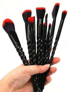 10pcs Makeup Brush Set, Soft & Fluffy Eye Shadow & Concealer Brushes, Women Beauty Cosmetic Tools - Multicolor - View 4