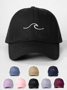 1pc Embroidered Wavy Washed Baseball Cap, Adjustable, Outdoor/Travel/Beach UV Protection Sun Hat, Y2K Style For Youth - Embroidery - View 13