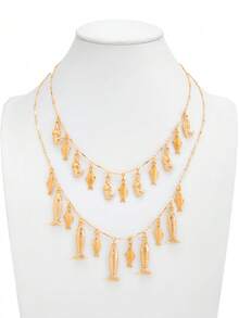 Bộ 2 mặt dây chuyền hình nàng tiên cá và cá nhiệt đới phong cách Bohemian cổ điển, có tua rua, thích hợp đeo hàng ngày và đi nghỉ mát. - Nhiều màu - Xem 6