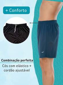 Kit Of 2 Men's Basic Bermuda Shorts For Soccer/Gym In Polyester - Elite Original - 1 Navy Blue - View 2