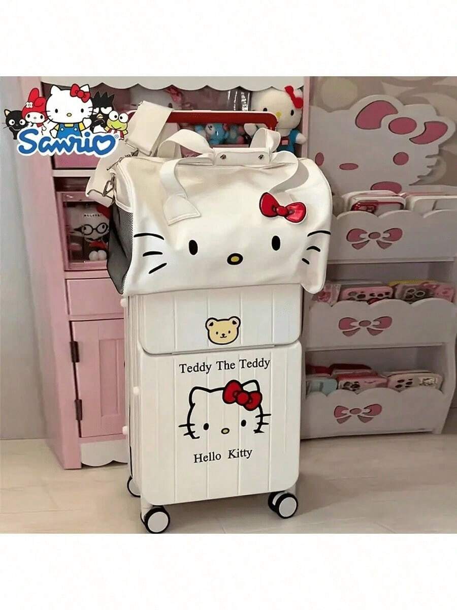 SANRIO 1个动漫人物毛绒手提包 - 可调节斜挎包,适合女性和女孩 - 旅行收纳包,带柔软衬垫和耐用肩带 - 彩色 - 查看 1