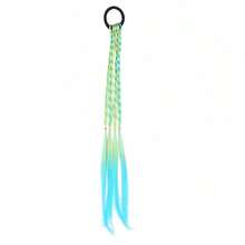 2件套假发配件 - 辫子、发带、可爱女孩凌乱辫子、发带、卷发 - 彩色 - 查看 12