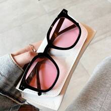 New Rivet  Square Frame Fashion  Blush-Colored  For Women With Unique Style - 亮黑腮紅 - 查看 3