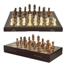 Bộ cờ vua/cờ caro quốc tế bằng gỗ dành cho người lớn, bàn cờ gấp gọn 15 inch, quân cờ được làm thủ công, dễ dàng mang theo khi đi du lịch, bộ cờ độc đáo phù hợp cho thi đấu, chuyên nghiệp và người mới bắt đầu. - Nhiều màu - Xem 10
