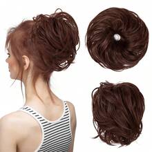 Dây buộc tóc rối, búi tóc xoăn bồng bềnh bằng thun, dây buộc tóc tổng hợp - Nhiều màu - Xem 34