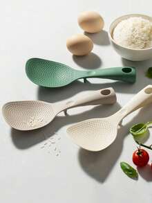 1pc Silicone Rice Spoon With Stand, Suitable For Rice Cooker, Pot And Frying Pan, Heat-Resistant Non-Stick Rice Spoon, Ergonomic Handle And Hanging Hole, Easy To Clean, Heat-Resistant Up To 350°F, Dishwasher , Multiple Colors Available, Kitchen Supplies, Home Decor, Suitable For Women, Men And Family Use As Gift - Multicolor - View 1