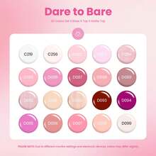 Beetles Spring Gel Polish Set - Fingertip Palette, 32 Colors Valentines Polish Set With Base Top Coat - 20 Colors Dare to Bare - View 2