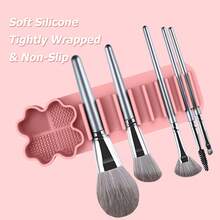 多功能化妆刷清洁晾干架，吸盘式壁挂化妆刷架，硅胶化妆刷清洁工具，化妆刷清洁器，美容及个人护理 - 美妝刷晾曬架 - 查看 8