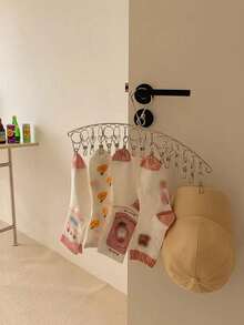 1 Juego de Percha Multiusos Antiviento de Acero Inoxidable para Secar Ropa Interior y Calcetines - Plateado - Ver 5