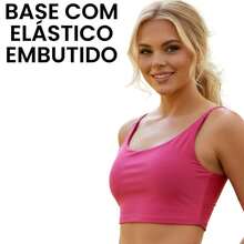 Acqua Bronze Women's Fitness Gym Top With Thin Straps And Elastic Lined, Zero Transparency Essential - 玫紅色 - 查看 5