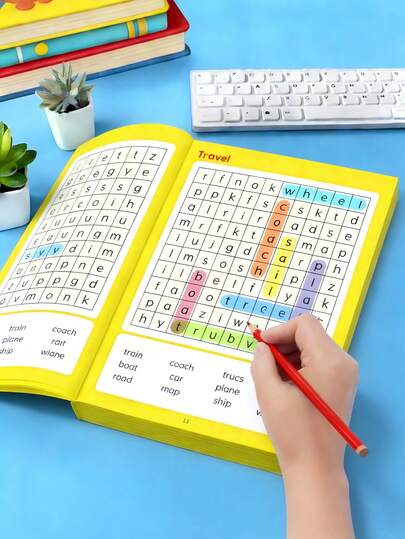 一套基础拼写寻宝游戏书，A-Z字母识别练习，适合学前班和幼儿园 | 有趣的早期写作练习册，包含涂色页、练习册、神奇单词练习，适合家庭早期字母学习、学校、学生、文具、返校用品，也是送给孩子的理想礼物