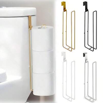 Toiletpapierhouder zonder boren, handdoek-/tissuehouder van Iron Art, handdoekhaak, geen gaten boren in de muur nodig, geschikt voor opbergruimte in keuken en badkamer, badkameraccessoire, onmisbaar voor de start van het schooljaar