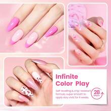Beetles Spring Gel Polish Set - Fingertip Palette, 32 Colors Valentines Polish Set With Base Top Coat - 20 Colors Dare to Bare - View 5