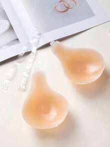 1 Pair Reusable Women's Silicone Invisible Lifting Breast Pads - Multicolor - View 3
