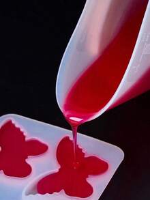 硅胶量杯，可重复使用的硅胶搅拌倾倒量杯，250毫升/500毫升，熔化搅拌挤压倾倒量杯，易于清洁，适用于模具、珠宝、蜡烛制作 - 多色 - 查看 2