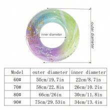 耐用充气游泳圈，儿童游泳圈，夏季儿童游泳圈和水上运动 - 彩色 - 查看 7