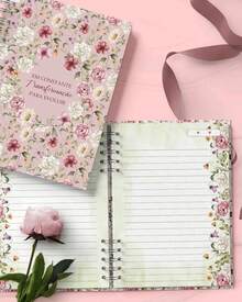 Personalized Floral Hardcover Notebook, A5 Size, 100 Sheets, Devotional Theme, For School Use. - E - 查看 2