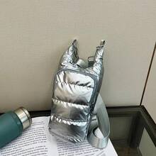 1pc Outdoor Water Bottle Sleeve, Water Bottle Bag, Bicycle Water Bag, Casual Shoulder Bag, Sports Crossbody Bag, Minimalist Down Small Square Bag, Fashionable Warm Water Bottle Pouch, Convenient Storage For Water Bottle, Phone, Keys, Outdoor Sports Cycling Accessories, Camping Hiking - Multicolor - View 13