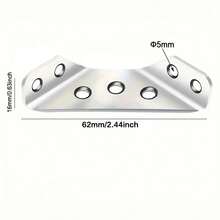 10/20pcs Thickened Stainless Steel Angle Code 90 Degrees Right Angle Fixed Bracket Furniture Connectors - Triangle - View 2