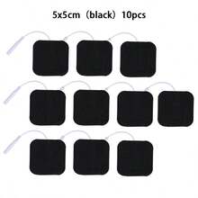 5*5cm Pin-Type Electrode Therapy Patch, Non-Woven Fabric Therapy Massage Accessory - Black - View 9