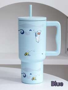 SNOOPY 1个900毫升大容量水瓶，户外便携式保温水瓶，不锈钢车载杯，咖啡杯，高品质不锈钢吸管杯，茶杯，30盎司 - 彩色 - 查看 17
