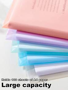 A4透明按扣式文件袋 - 防水文件收纳袋，适用于家庭和办公室 - 套裝 - 查看 5