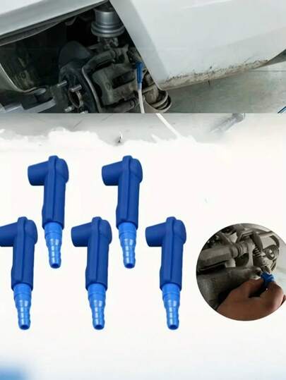 5-Piece Brake Fluid Replacement Tool Kit - Includes A Connection Adapter For Brake Fluid Bleeding; Specifically Designed For Hydraulic And Pneumatic Line Systems; Equipped With A Quick-Connect Suction Nozzle; Suitable For Vehicles.