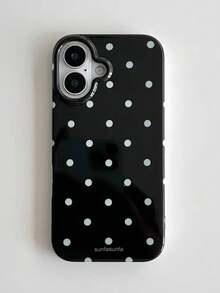 时尚手机壳，简约可爱黑白波点图案，适用于 11 至 17 系列、17Pro Max、17Pro、17、16Pro Max、16Pro、16 Plus、15Pro Max、15Pro、15、14Pro Max、14Pro、14、13Pro Max、13Pro、13、12Pro Max、12Pro、12、11 等智能手机。 - 黑色 - 查看 7