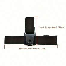 1pc Adjustable Head-Mounted Phone/Camera Holder, Headband Clip Accessory For First-Person Perspective Video Recording, Live Streaming, Video Editing - Black - View 3