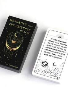 Cosmic Oracle Message Cards, Approx. 10X6cm, 54pcs English Message Cards, Tarot Enthusiasts, Collection, Party Supplies, Couples Bonding, Mini Games, Divination, Mother's Day - Multicolor - View 4