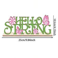 1 chiếc đồ trang trí để bàn bằng gỗ hình hoa nhiều màu sắc "Chào mùa xuân", được tô điểm bằng những bông hoa rực rỡ và những chú bướm mùa xuân, là một vật trang trí bằng gỗ rỗng thích hợp làm vật trang trí trung tâm cho các bữa tiệc tối hoặc tiệc mùa xuân, hoặc làm vật trang trí cho văn phòng, bàn làm việc hoặc lớp học. - Nhiều màu - Xem 7