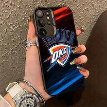Thunder Team Logo Phone Case-Compatible With Samsung,  12, 13, 14, 15 Pro,  14 Plus,  15, 16 Pro Max,  17,  17 Pro,  17 Pro Max,  17 Air, And  17e. Features TPU Material For Anti-Slip And Drop Protection; Comfortable Design With A Pleasant Feel. 2026  March Madness /  Basketball Theme Phone Case-Suitable For Men And Women. - 黑色 - 查看 1