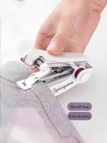[Custom] Portable Mini Sewing Machine, Handheld Manual Easy Sewing, Home Portable Sewing Machine, White - 1pc, Small Sewing Machine - Multicolor - View 4