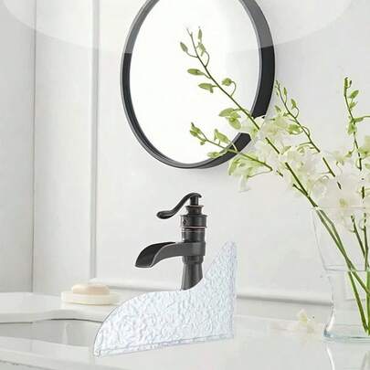 Tấm chắn nước góc bằng acrylic cho phòng tắm, thích hợp cho bồn tắm, ngăn nước tràn ra ngoài, chống bắn nước, áp dụng cho bồn rửa mặt, bồn tắm và chậu rửa (mẫu sóng)