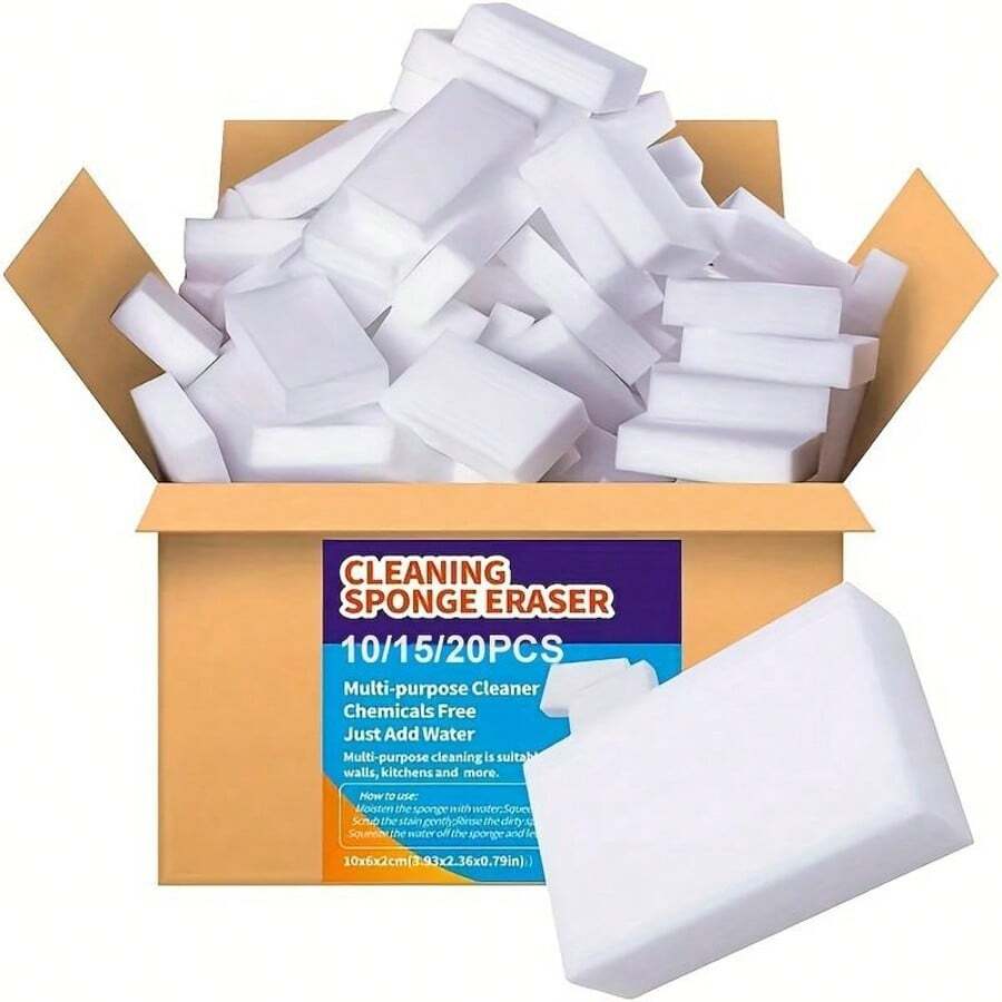 Miếng bọt biển tẩy rửa thần kỳ, 10/20 miếng bọt biển đa năng, bọt biển vệ sinh gia dụng cho nhà bếp và phòng tắm, dụng cụ vệ sinh nhà bếp. - Bộ 10 miếng bọt biển nano - Xem 1