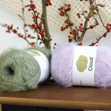 6卷*每包40克马海毛纱线，非常适合钩织披肩、毯子、发圈、毛衣和其他手工工艺品。 - 3115-6卷 - 查看 5