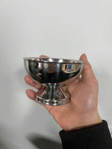 Taza de postre de metal reutilizable con asa, adecuada para helados en el hogar y fiestas - Multicolor - Ver 14