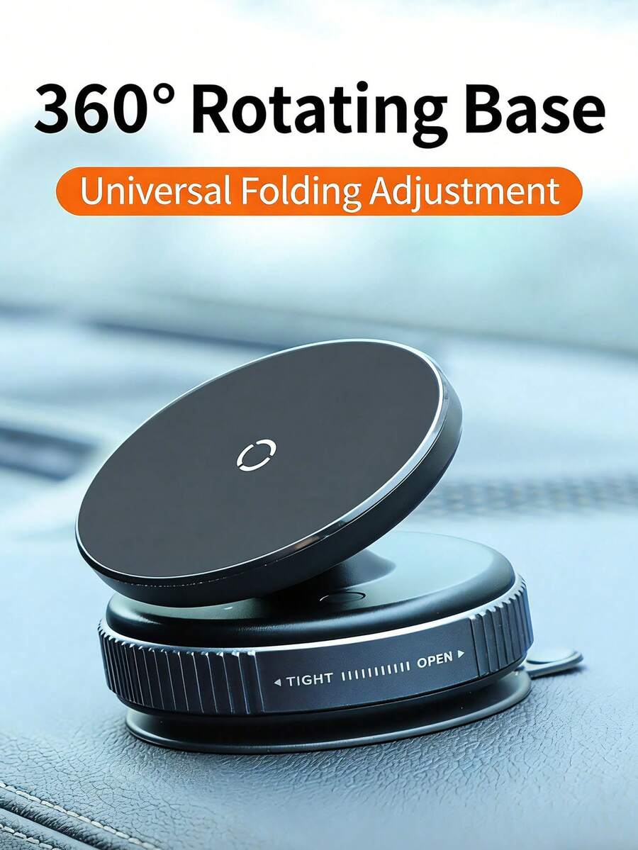 1个多功能磁吸式车载仪表盘手机支架，斜挎支架 - 黑色 - 查看 1