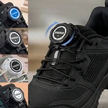 旋转旋钮免系鞋带，弹性快速锁定懒人鞋带，易于安装，适用于运动鞋、靴子、跑步鞋、健身鞋，男女通用 - 彩色 - 查看 1