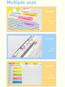 800pcs Super Mini Removable Sticky Notes, Easy To Paste, Can Be Corrected With Marker, Soft Colors, Suitable For Notebooks, Diaries, Planners, Ideal For School Supplies And Back To School - Multicolor - View 7
