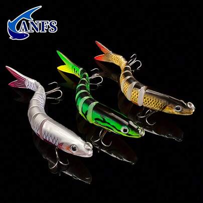 1pc Multi-Jointed Swimbait Lure, Slow Sinking Wobbling Soft Bait, Suitable For Freshwater And Saltwater, Trout & Bass Fishing Tackle, 20g/0.7oz, 13.5cm/5.31in