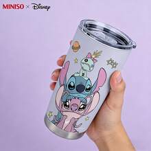 MINISO X Disney Stitch Angel Scrump 20oz Insulated Tumbler, Stainless Steel Vacuum Insulated Car Cup With Lid, Reusable Travel Mug For Hot & Cold Drinks, And Durable - Nhiều màu - Xem 6