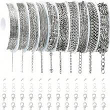 1-10 Cuộn Dây Dây Chuyền - Dây chuyền làm trang sức có khóa càng cua/đầu nối, 24m-2m để tự làm dây chuyền, vòng tay. - xích - Xem 4