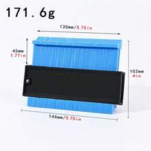 Asymmetrical Contour Gauge, Curve Profile Ruler, Asymmetrical Curve Ruler, Contour Gauge, Curve Ruler, Profile Gauge, Outline Ruler - ABS - View 17