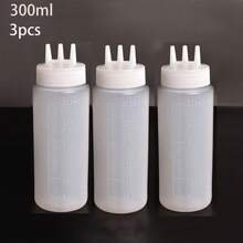 1/2/3pcs Multi-Purpose Kitchen Squeeze Bottles, 3-Hole Design With Measurement Markings - Durable PE Material, Great For Sauces, Condiments And Baking - Includes White, Red And Amber Nozzles, Condiment Dispenser | Modern Kitchenware | Semi-Transparent Material, Soy Sauce Squeeze Bottle Kitchen Essentials - White - View 15