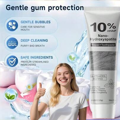 20% Hydroxyapatite Toothpaste – Deep Cleansing For Your Mouth & Teeth, Portable Tube For Travel Or Home, A Thoughtful Gift For Anyone.