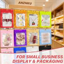 100 PCS Resealable Mylar Bags Wit  And Frosted Clear Ow  Proof Packaging Bags F Pouc  Bag  Food Self Sealing Stoe Supplies Red 2.75*3.93 - 紅色 - 查看 4