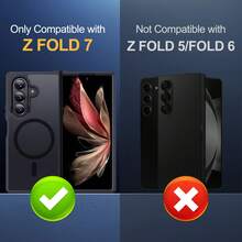 1 ốp lưng bảo vệ kiểu dáng doanh nhân tối giản màu đen/xanh navy/xám cho Galaxy Z Fold7, được làm từ chất liệu PC cứng mờ thân thiện với da kết hợp với khung TPU mềm, bề mặt mờ, chống trầy xước, chống trơn trượt, thiết kế vòng bảo vệ camera nhô cao giúp ngăn ngừa trầy xước ống kính. - màu đen - Xem 6