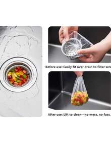 100pcs/200pcs Kitchen Sink Drain Strainer, Collect Food Waste In Sink - A - View 5